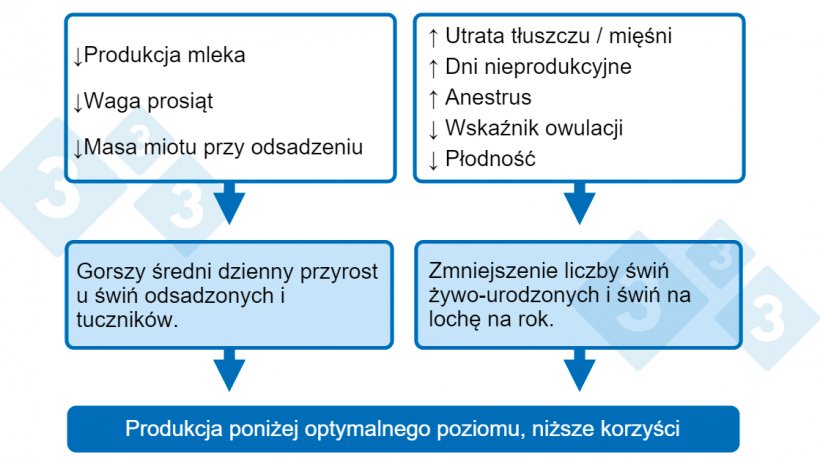 Tab 1. Konsekwencje niskiego spożycia składników odżywczych w okresie laktacji
